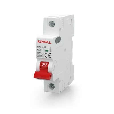Kripal UKB5-63 1,2,3,4-Pole 63A AC Miniature Circuit Breaker (MCB)