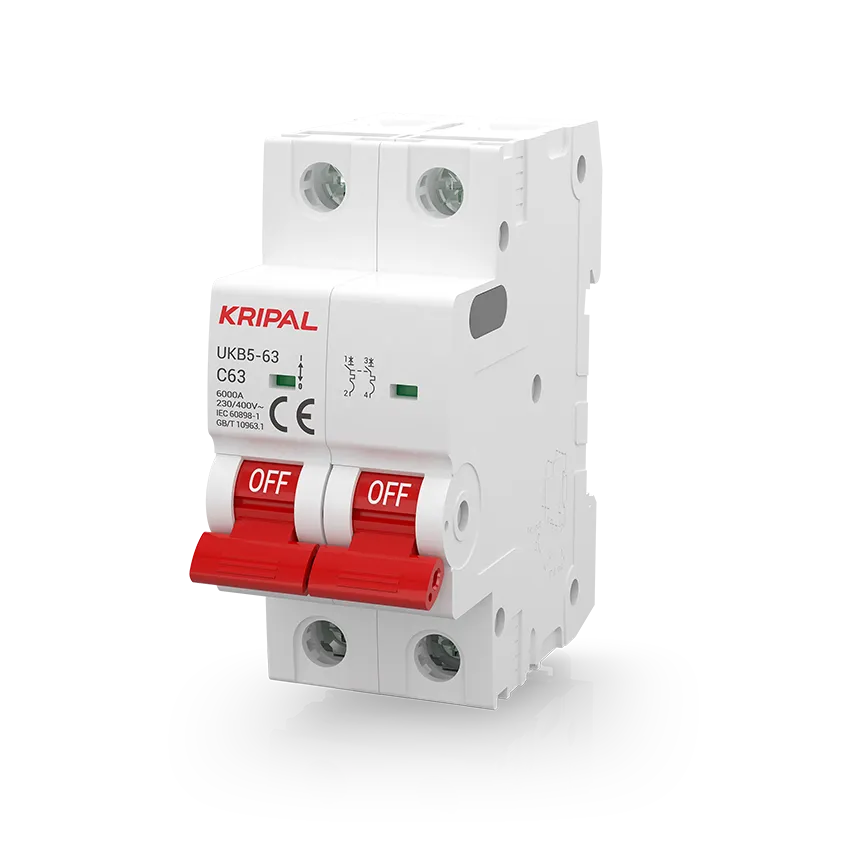 Kripal UKB5-63 2-Pole AC Miniature Circuit Breaker (MCB)