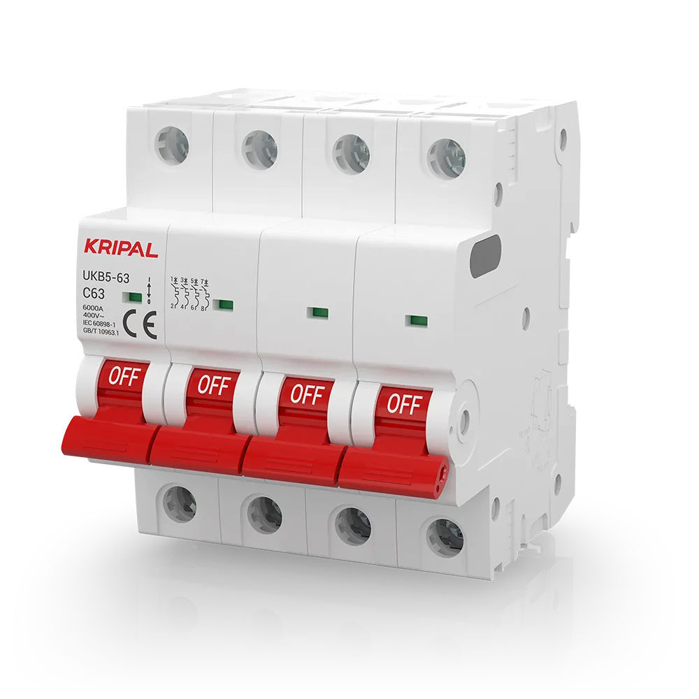 Kripal UKB5-63 4-Pole AC Miniature Circuit Breaker (MCB)