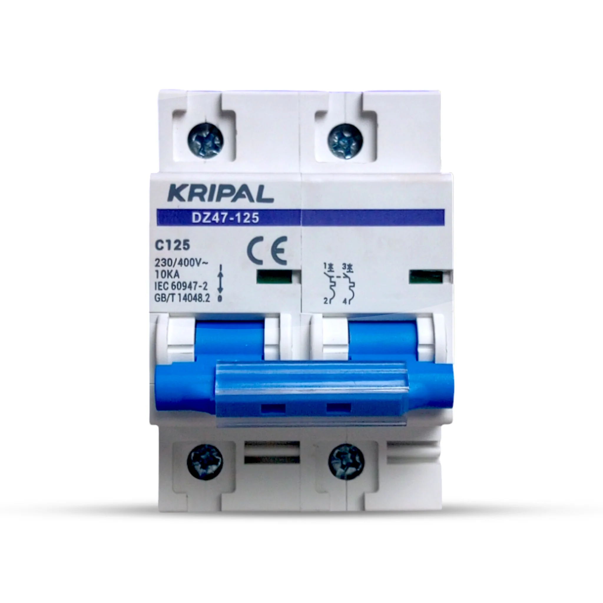 Kripal DZ47-125 2P miniature circuit breaker (MCB)